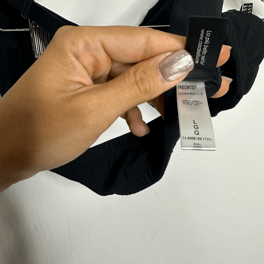 COSABELLA Free Cut Micro Tall Triangle Bralette FRECM1321 BLACK womens large L - Picture 5 of 6